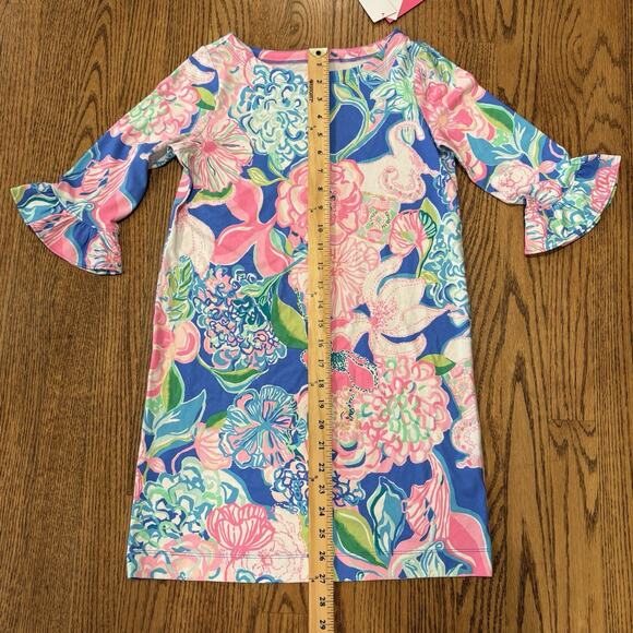 Lilly Pulitzer NEW UPF Mini Sophie Ruffle Dress L 10-12 Peony For Your Thoughts - Picture 11 of 13